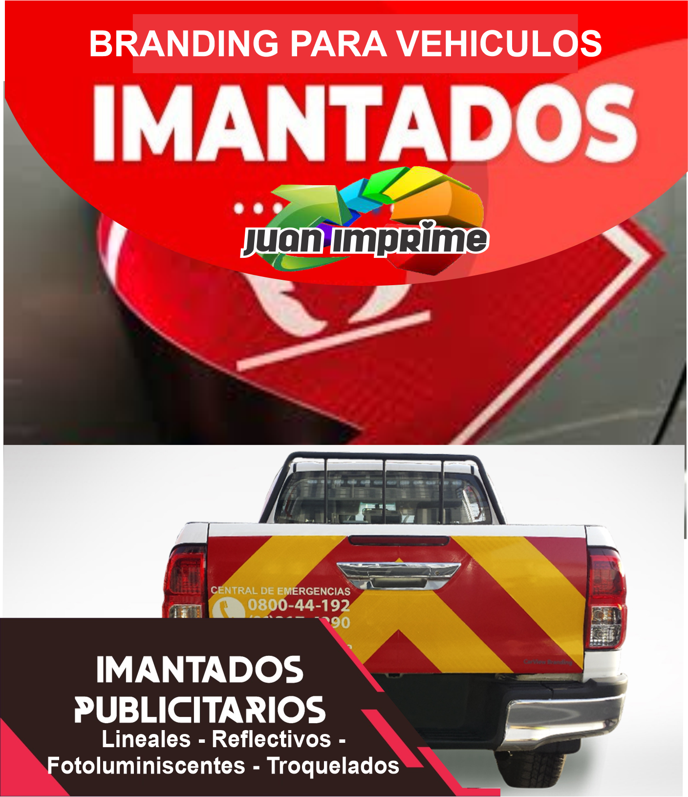 Juanimprime; Fabrica imanes publicitarios vehiculares. Envios a toda Colombia
