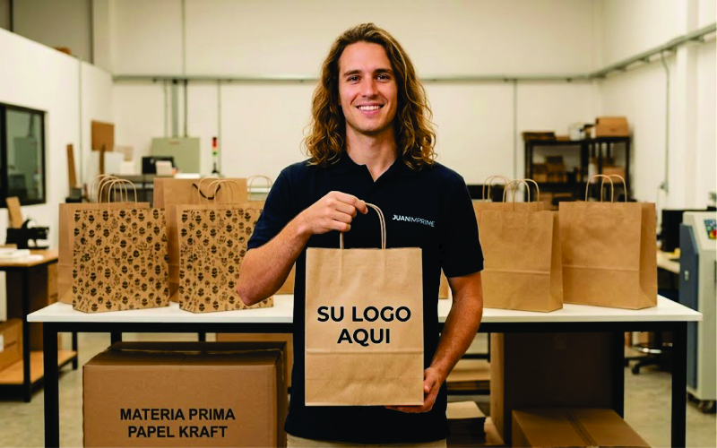 Bolsas de papel con Ingeniería Phygital - JuanImprime Cali