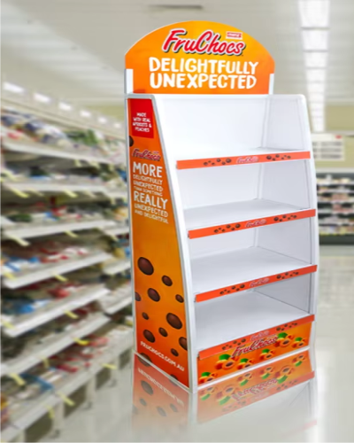 Exhibidor de piso reforzado