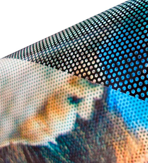 impresión de vinilo microperforado en vidrios y vehículos - Cali Colombia | Juan Imprime