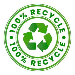 Sello 100% Reciclable y Biodegradable