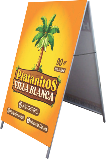 Tropezón Publicitario Tipo Tijera - JuanImprime