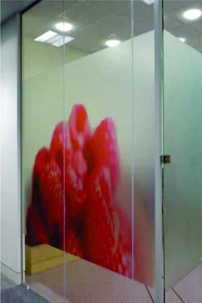 Vinilo decorativo frosted impreso para vidrios JuanImprime